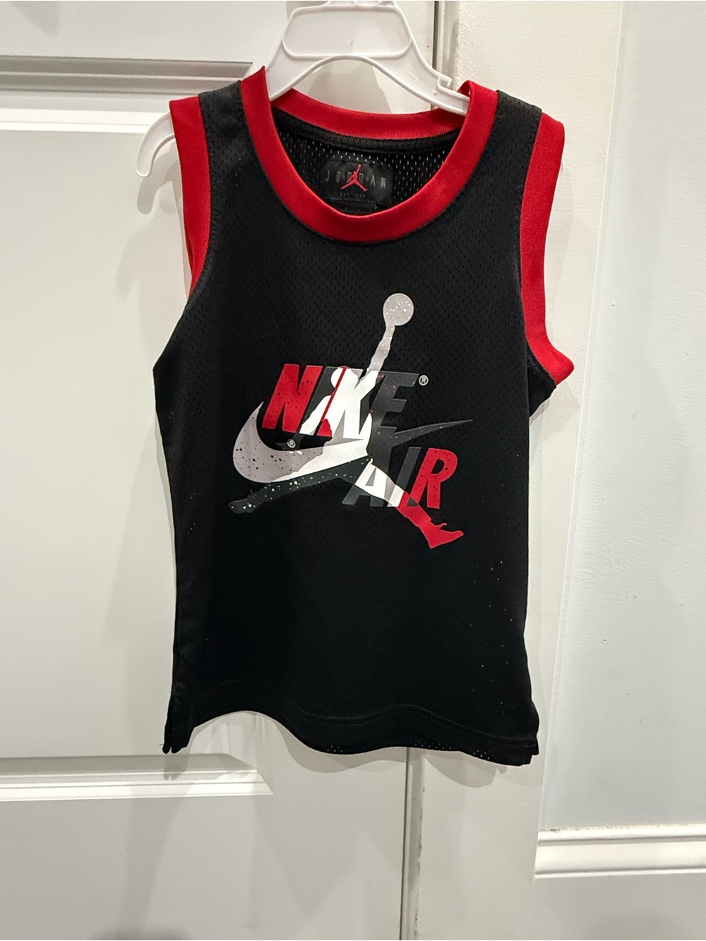 Jordan Kids Black & Red Sleeveless Jersey